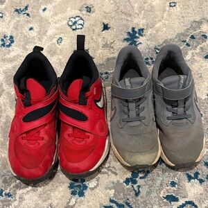 Nike Kids Dual Pack Red and Gray Sneakers